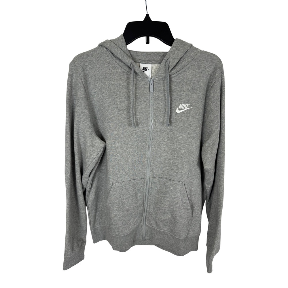 Nike Full Zip Hoodie Women's Large Gray Sweatshirt Hooded Jacket - Picture 2 of 7